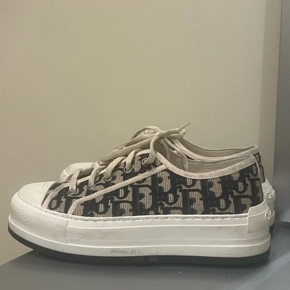 Dior Women's Monogram Black and White Sneakers - Picture 3 of 6